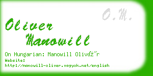 oliver manowill business card